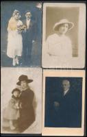 cca 1900-1940 12 db fotó, portrék, csoportképek, köztük katonai is, nagyrészt magyar, egy részük hát...