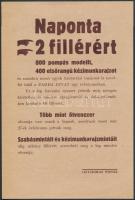 5 db különféle magyar számolócédula, reklám szórólap (Schmoll, Biomenthol, stb.), különböző méretben