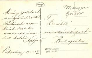 Budapest XVII. Rákoshegy, kaszinó, kiadja Záborszky Ernő