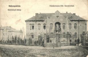 Budapest XV. Rákospalota, Széchenyi telep, Niedermann-féle szanatórium (EK)