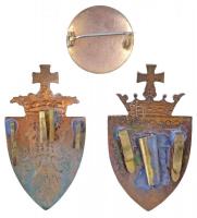 3db vegyes jelvény és sapkajelvény tétel, benne DN "VIII. kerületi Főreál Iskola" zománcoz...