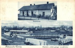 Budapest XVII. Rákoscsabaújtelep, Vasútállomás, &#039;Csaba gyöngye&#039; strandfürdő (ragasztónyomok / gluemarks)