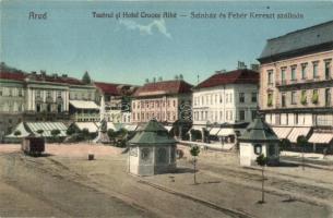 Arad, színház, Fehér Kereszt szálloda / theatre, hotel