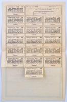 Szeged 1921. "Első Szegedi Cipő-, Csizma- és Papucsipari Szövetkezet" 10db üzletrészjegye ...