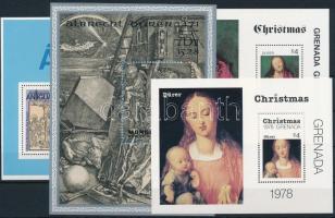 Dürer paintings 23 diff stamps + 4 diff blocks Dürer festmény motívum 23 klf bélyeg + 4 klf blokk 2 ...