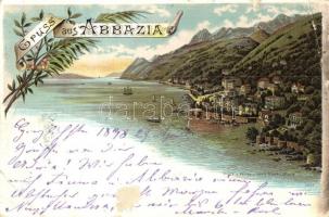 1898 Abbazia, Látkép / general view, litho (b)