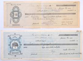 Pécs / Esztergom 1936-1943. 5db váltó részben vagy teljesen kitöltve, többön bélyegzés egyiken felül...