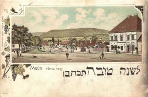 Mór, Vértes hegy, Wiesner János üzlete, kiadja Wiesner István, ráírt héber felirattal, judaica, litho (kis szakadás / small tear)