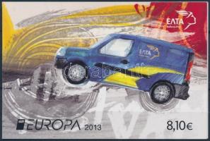 Europa CEPT Postal vehicles stamp booklet, Europa CEPT Postai járművek bélyegfüzet