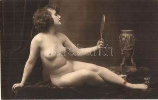 Nude lady, erotic postcard (non PC)