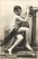 Nude lady, erotic postcard (non PC)