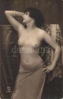 Nude lady, erotic postcard (non PC) (fa)