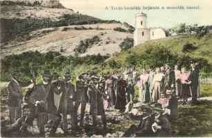 Tordai hasadék, Cheia Truzii; Menedékház, muzsikusok, kiadja Füssy József / rest house, musicians (vágott / cut)