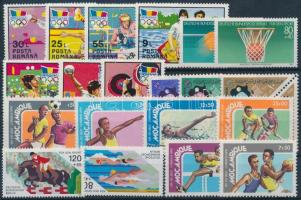 1962-1992 Sport 23 diff stamps with sets, 1962-1992 Sport motívum 23 kkf bélyeg, közte sorok, párok