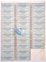 Budapest 1880. "Magyar Általános Földhitel-Részvény-Társulat" részvénye 100Ft-ról, bélyegz...