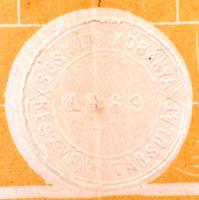 Budapest / Pest 1870. "Sóskúti Kőbánya-Részvény-Társulat" részévnye 200Ft-ról, szárazpecsé...