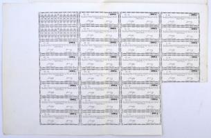 Budapest / Pest 1869. "Első Magyar Kártoly-Fonoda-Részvény-Társaság" részvénye 200Ft-ról, ...