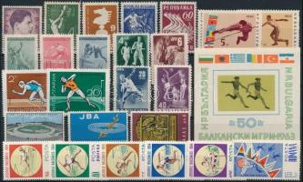 Sport 25 stamps + 1 block, Sport motívum 25 db bélyeg és 1 blokk