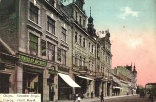 Eszék, Esseg, Osijek; Royal szálloda, Vjekoslav Matkovic üzlete / hotel, shop (ázott sarok / wet corner)