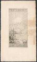 Jelzés nélkül: Ex libris Adolf Klughardi. Rézkarc, papír, jelzett, 11,5x6 cm