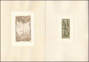 Didelyte, Gražina (1938-2007):3 db ex libris, rézkarc, papír, jelzett, különböző méretben / Etched, signed bookplates