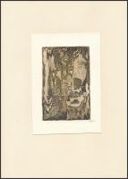 Didelyte, Gražina (1938-2007):3 db ex libris, rézkarc, papír, jelzett, különböző méretben / Etched, ...