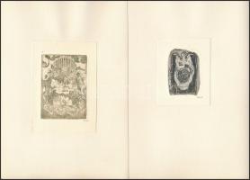 Didelyte, Gražina (1938-2007): 4 db ex libris, rézkarc, papír, jelzett, különböző méretben / Etched, signed bookplates