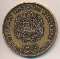 Bognár György (1944-) 1995. "MÉE Gyöngyösi Csoport - Aradi Vértanúk / Török Ignác" Br emlé...