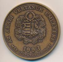 Bognár György (1944-) 1993. "MÉE Gyöngyösi Csoport - Aradi Vértanúk / Aulich Lajos" Br eml...