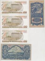 Ausztria 1945. 10Sch + 20Sch + 1986. 20Sch (3x) T:III 10Sch hátoldalán ragasztásnyom
Austria 1945. ...