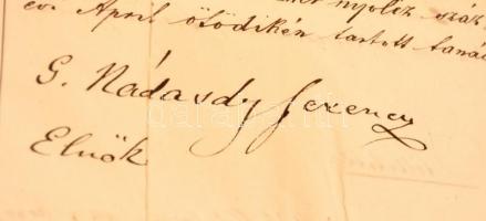 1851 Sopron, Lelkész zár alá került értékeinek ügyében 15 év után hozott ítéleteket ismertető okmány...