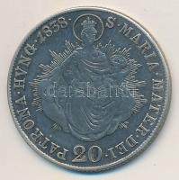 1838B 20kr Ag "V. Ferdinánd" T:3 vésett