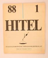 1988 Hitel. Független irodalmi, társadalmi, kritikai lap. 1. évfolyam, 1. szám. Szerk.: Csoóri Sándor, Bíró Zoltán. Budapest, 1988, ISIS Kisszövetkezet Eötvös kiadó. Kiadói tűzött papírkötés. Pici szakadással a borítón, de ezt leszámítva szép állapotban.