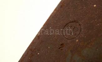 Antik jelzett (KB) birkanyíró olló, rozsdás, h:32 cm