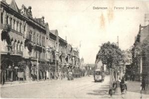 Debrecen, Ferenc József út, villamos (ázott / wet damage)