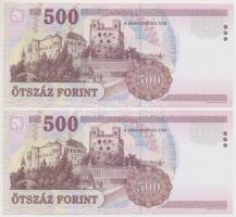 2006. 500Ft "EA" (2x) sorszámkövetők T:I,I-