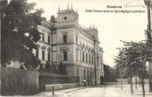 Komárom, Komárno; Deák Ferenc utca, Igazságügyi palota / street, Palace of Justice (EK)