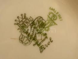 Ilmenau váza, részben kézzel festett, hibátlan, jelzett, m: 19 cm