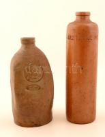 Ulbrich és Erven Lucas antik kerámia palackok, apró csorbával, jelzett, m:19 és 24 cm