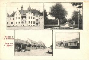 Alsómiholjác, Donji Miholjac; Majláth kastély, utcaképek, Gábor üzlete / castle, street views, shop
