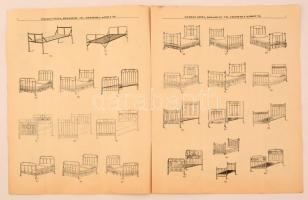 cca 1930 Bp.VII., Náthán Géza Vas- és rézbútorok, gyermekkocsik, stb. kereskedésének képes árjegyzék...