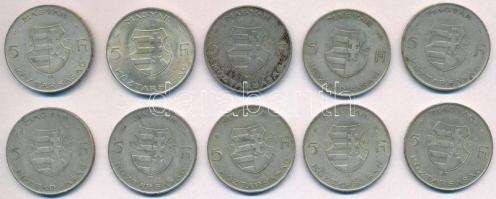 1947. 5Ft Ag "Kossuth" (10x) T:2,2- 
Adamo F8.1