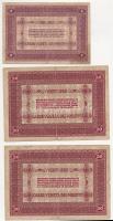Olaszország / Velence / Osztrák-magyar megszállás 1918. 1L (3x) közte 2db sorszámkövető + 2L + 20L (...