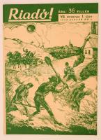 1943 A Riadó! című újság, a Légoltalmi Liga lapja VII. évfolyamának 1. száma