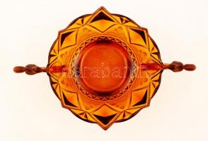 Puncs készlet, formába öntött, apró csorba a nagy tálon, 36×26 cm, d:12 cm (6×)