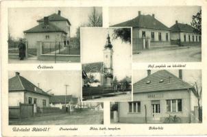 Réte, Reca; Őrállomás, Dóka ház, Református paplak és iskola, Posta / guard station, parish and school, post (fa)