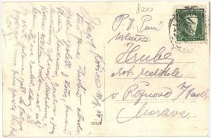 cca 1930 Kassa, Kosice; Autóverseny, automobil, várois híd, A. Birnbaum üzlete / car race, automobil...