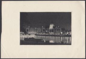 Jelzés nélkül:  Parlament 3 db rézkarc, papír,  11x14 cm (3×)