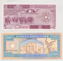 Szomália 1983. 5Sh + Szomáliföld 1999. 50Sh T:I
Somalia 1983. 5 Shillings + Somaliland 1999. 50 Shi...
