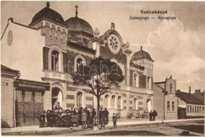 Resicabánya, Resita; Zsinagóga,resicabányai magyar nyelvterjesztő egyesület óvodája, kiadja Neff Antal / synagogue, kindergarten (r)